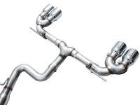AWE Tuning - AWE MK8 Volkswagen Golf R 3in Track Edition Quad Exhaust - Chrome Silver Tips - Image 12