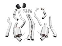 AWE Tuning - AWE Audi B9 RS 5 Sportback Touring Edition Exhaust-Non Resonated- Diamond Black RS Style Tips - Image 7