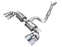 AWE Tuning - AWE MK8 Volkswagen Golf R 3in Touring Edition Quad Exhaust - Chrome Silver Tips - Image 1
