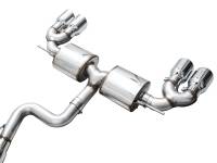 AWE Tuning - AWE MK8 Volkswagen Golf R 3in Touring Edition Quad Exhaust - Chrome Silver Tips - Image 12