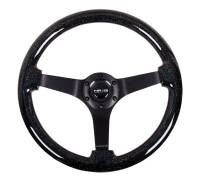 NRG Innovations - NRG Innovations Reinforced Steering Wheel (350mm / 3in Deep) Classic Blk Sparkle Wood Grain w/Blk 3-Spoke Center - Image 1