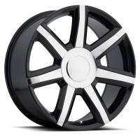 FR 56 - Escalade Luxury Replica Wheel 22x9 6x5.5 ET24 78.1CB Black / Chrome Inserts