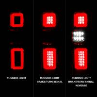 Anzo 19-21 Chevy Silverado Full LED Tailights Chrome Housing Red/Clear Lens G2 (w/C Light Bars) - Image 2