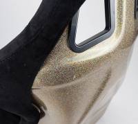 NRG Innovations - NRG Innovations FRP Bucket Seat ULTRA Edition - Large (Black Alcantara/Gold Glitter Back) - Image 10