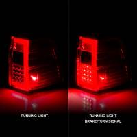 ANZO 07-17 For Expedition LED Taillights w/ Light Bar Chrome Housing Red/Clear Lens - Image 2