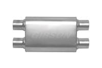 Gibson Performance Exhaust - Gibson CFT Superflow Dual/Dual Oval Muffler - 4x9x18in/3in Inlet/3in Outlet - Stainless - Image 1