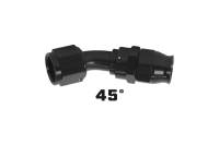 Aeromotive - Aeromotive PTFE Hose End - AN-08 - 45 Deg - Black Anodized - Image 2