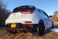 Rally Armor - Rally Armor 2019+ Hyundai Veloster N UR Black Mud Flap w/ White Logo - Image 2