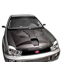 VIS Racing Carbon Fiber Hood Fuzion Style for Subaru WRX 2DR & 4DR 02-03