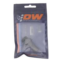 DeatschWerks - DeatschWerks 8AN ORB Male to 1/2in Male Triple Barb Fitting (Incl O-Ring) - Anodized Matte Black - Image 1