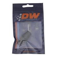 DeatschWerks - DeatschWerks 6AN Male Flare to 3/8in Hardline Compression Adapter - Anodized Matte Black - Image 1