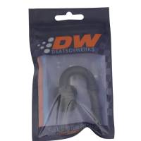 DeatschWerks - DeatschWerks 8AN ORB Male to 3/8in Male EFI Quick Connect Adapter 180-Degree - Anodized Matte Black - Image 1