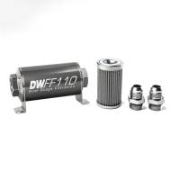 DeatschWerks - DeatschWerks Stainless Steel 10AN 100 Micron Universal Inline Fuel Filter Housing Kit (110mm) - Image 1