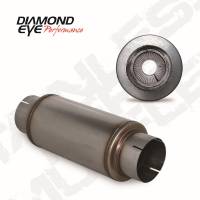 Diamond Eye Performance - Diamond Eye Exhaust Muffler, 5" Perforated Packed Muffler 20" Overal, 14" Body, 7" Case 409 Stainless Steel - Image 1