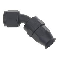 DeatschWerks - DeatschWerks 8AN Female Swivel 45-Degree Hose End PTFE (Incl 1 Olive Insert) - Anodized Matte Black - Image 2