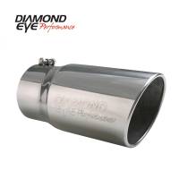 Diamond Eye Performance - Diamond Eye Exhaust Tail Pipe Tip, 4" Inlet X 5" Outlet X 12" Long Bolt On Rolled Angle Stainless Steel Exhaust Tip - Image 1