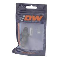 DeatschWerks - DeatschWerks 6AN Male Flare to 6AN Male Flare Bulkhead Adapter (Incl Nut) - Anodized Matte Black - Image 1