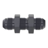 DeatschWerks - DeatschWerks 8AN Male Flare to 8AN Male Flare Bulkhead Adapter (Incl Nut) - Anodized Matte Black - Image 2