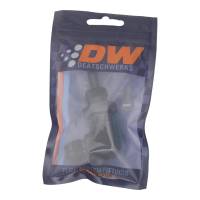 DeatschWerks - DeatschWerks 8AN Male Flare to 5/16in Male Barb Bulkhead Adapter 90-Degree - Anodized Matte Black - Image 1