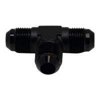 DeatschWerks - DeatschWerks 8AN Male Flare to 8AN Male Flare to 8AN Male Flare Tee Fitting - Anodized Matte Black - Image 1