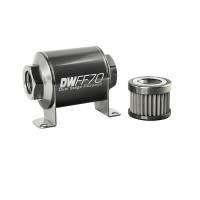 DeatschWerks - DeatschWerks Stainless Steel 10AN 100 Micron Universal Inline Fuel Filter Housing Kit (70mm) - Image 1