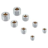 Spectre Performance - Spectre Pipe Plug Kit - Includes (2) 1/8in. / (2) 1/4in. / (2) 3/8in. / (2) 1/2in. Plugs - Chrome - Image 1