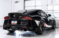 AWE Tuning - AWE 2020 Toyota Supra A90 Resonated Touring Edition Exhaust - 5in Diamond Black Tips - Image 3