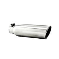 MBRP Exhaust - MBRP Universal Tip 3.5in OD 2.25in Inlet 12in L Angled Cut Rolled End Clampless No-Weld T304 - Image 1