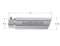 MBRP Exhaust - MBRP Universal 5in OD Angled Rolled End 4in Inlet 18in Lgth T304 Exhaust Tip - Image 2