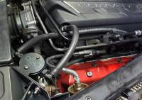 J&L Oil Separator Co - J&L 20-21 Chevrolet Corvette 6.2L LT2 Targa Top Passenger Side Oil Separator 3.0 - Black Anodized - Image 2