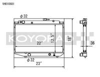 Koyorad Cooling Systems - Koyo Hyper V Series Aluminum Radiator 84-87 Toyota Corolla 2.0L I4 (MT) - Image 2