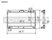 Koyorad Cooling Systems - Koyo Hyper V Series Aluminum Radiator 99-05 Mazda Miata MX-5 1.8L I4 (MT) - Image 2
