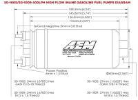 AEM Electronics - AEM 400LPH High Pressure Inline Fuel Pump - M18x1.5 Female Inlet to M12x1.5 Male Outlet - Image 2