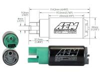 AEM Electronics - AEM 340LPH 65mm Fuel Pump Kit w/o Mounting Hooks - Ethanol Compatible - Image 3