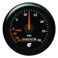 Innovate Motorsports - Innovate Motorsports MTX Analog 30 PSI Vacuum/Boost Gauge Kit - Black Faceplate - Image 1