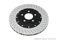 DBA 15-20 Ford Mustang GT Perf Pkg (380mm Frt Rotor) Front 5000 Series Drill & Slot Rotor w/Blk Hat