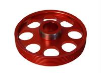 Torque Solution - Torque Solution Lightweight Crank Pulley (Red): Hyundai Genesis Coupe 3.8 2010+ - Image 1