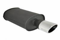 Megan Racing Exhaust Muffler: O-ST Muffler Black (Single Oval Tip)