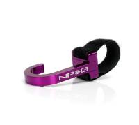 NRG Innovations - NRG Innovations Steering Wheel Hook CNC Aluminum w/ Laser Logo - Purple - Image 1