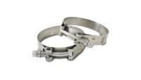 Vibrant Performance SS T-Bolt Clamps Pack of 2 Size Range: 4.20in to 4.60in O.D. For use with 4in I.D. couplings