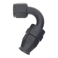 DeatschWerks - DeatschWerks 8 AN Female Flare Swivel 120-Degree Hose End PTFE - Anodized Matte Black - Image 1