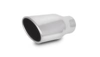 Vibrant Performance - Vibrant Performance 4.5in x 3in Oval SS Exhaust Tip (Single Wall Angle Cut Rolled Edge) - Image 1