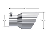 MBRP Exhaust - MBRP Universal Tip 4.5in O.D. Dual Wall Angled 3in inlet 8in length T304 - Image 2