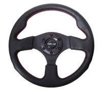 NRG Innovations - NRG Innovations Reinforced Steering Wheel (320mm) Leather w/Red Stitch - Image 1