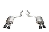 Corsa 24+ Ford Mustang Dark Horse 5.0L 3in Dual Rear Axle-Back w/Twin 4.5in Black PVD Slash Tips