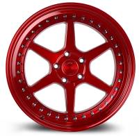 AodHan Wheels - Aodhan Wheels Rim DS09 18x9.5 5x114.3 73.1CB ET22 Candy Red w/ (Chrome Rivets) - Image 2