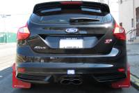 Rally Armor - Rally Armor 12-18 Ford Focus SE/ST/RS UR Nitrous Blue Mud Flaps w/ White Logo - Image 2