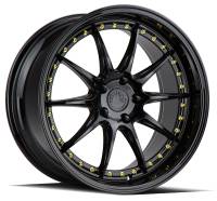 Aodhan Wheels Rim DS07 18x9.5 5x114.3 73.1CB ET22 Gloss Black W /Gold Rivets