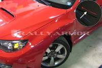 Rally Armor - Rally Armor V2 08-11 STI (hatch only) / 11 WRX (hatch only) UR Black Mud Flap w/ Red Logo - Image 2