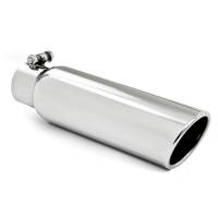 MBRP Exhaust - MBRP Universal Tip 3.5in OD 2.5in Inlet 12in L Angled Cut Rolled End Clampless No-Weld T304 - Image 1